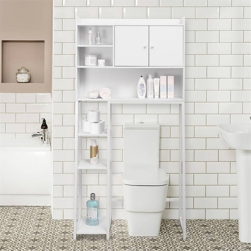 Over the Toilet Storage Cabinet - 11.81"D x 31.5"W x 61.4"H