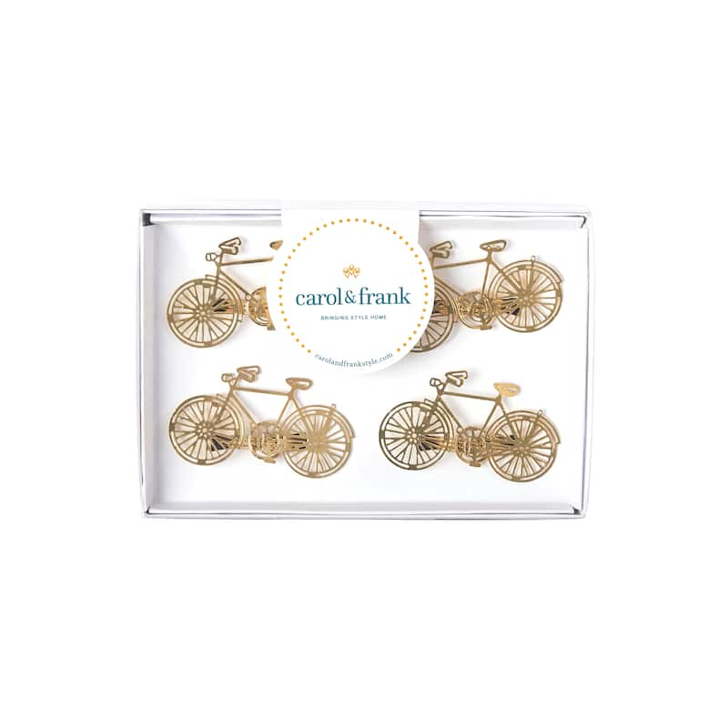 Bicycle Napkin Ring Set of 4 - 1.5