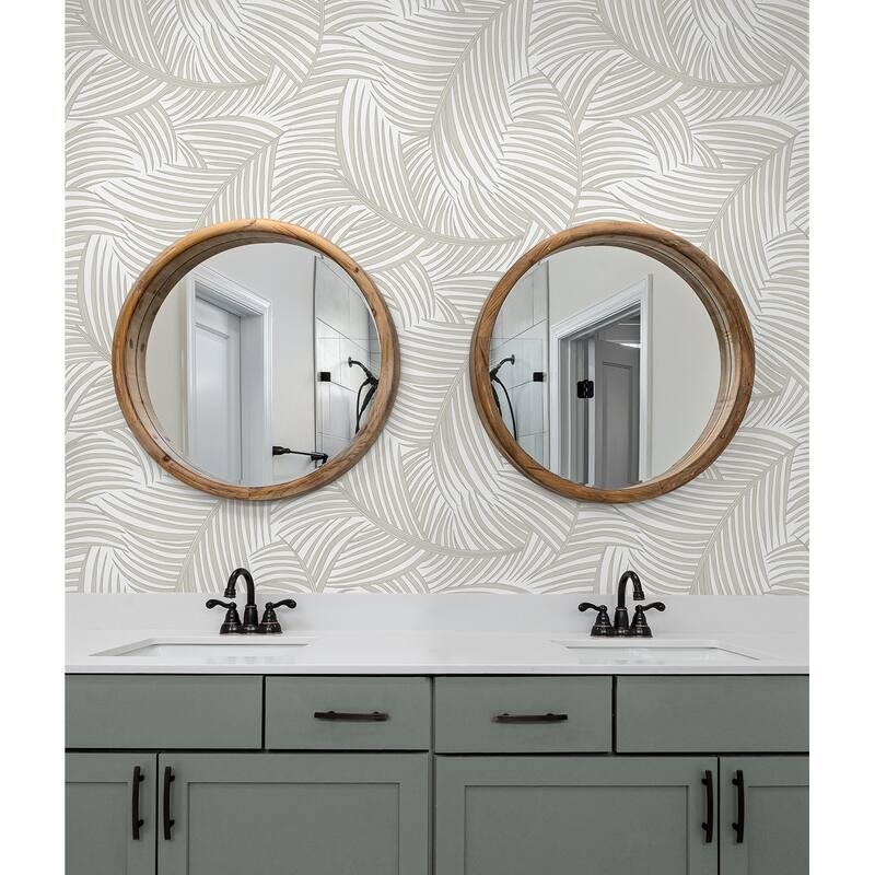 NextWall Tossed Palm Fronds Peel and Stick Wallpaper
