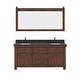 preview thumbnail 7 of 10, Aberdeen Double Sink Limestone Countertop Vanity & Large Barn Mirror