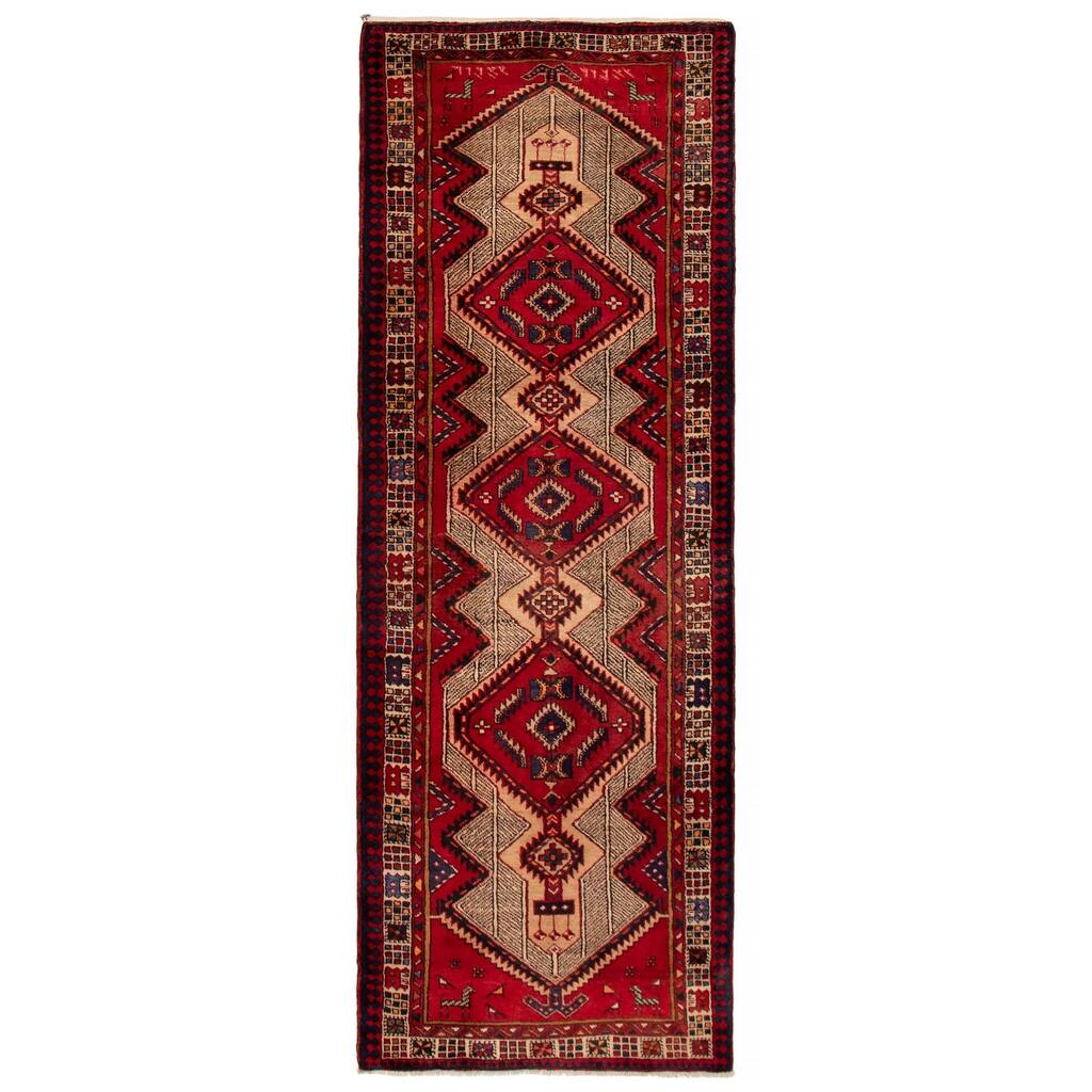 ECARPETGALLERY Hand-knotted Konya Anatolian Red Wool Rug - 3'11 x 10'9