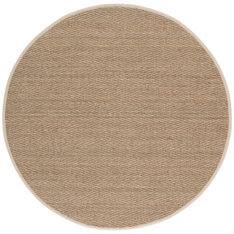 SAFAVIEH Natural Fiber Mavis Casual Seagrass Rug - 6' Round - Natural/Beige