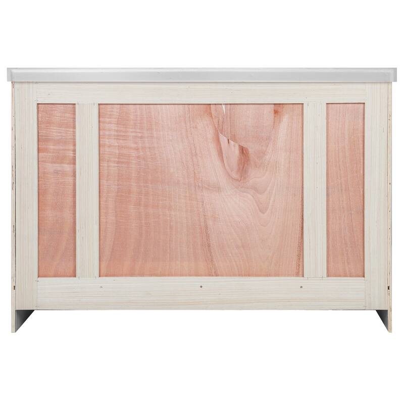 Brookings 49 Inch Fully Assembled Bath Vanity with Modern White Top