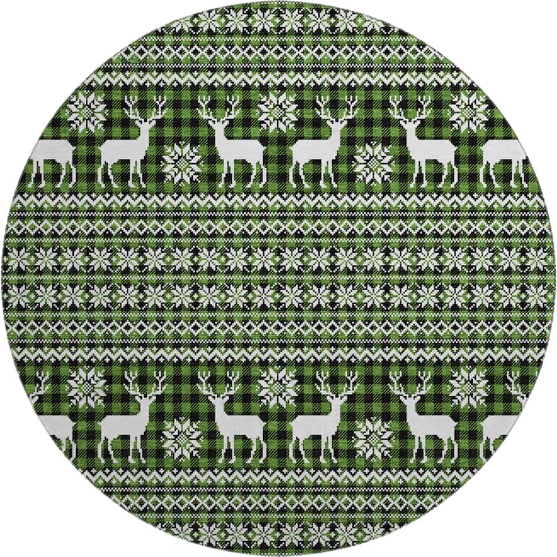 Premium Washable Super Soft Christmas Reindeer Mayfield Rug