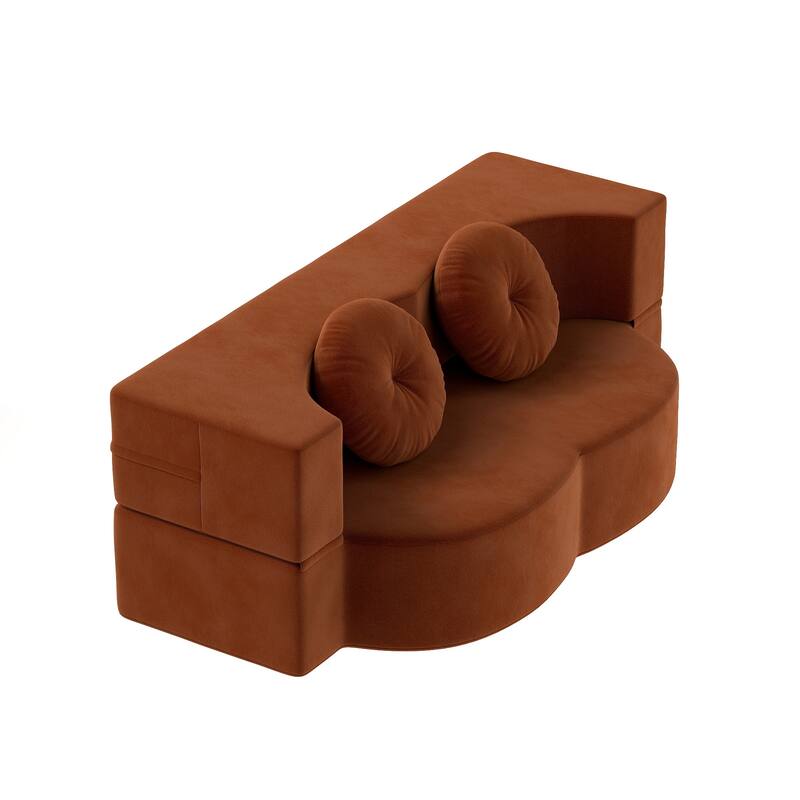 Folding Sofa Bed with Pillow, Twin Sleeper Sofa Couch, Loveseat Couch, Floor Folding Mattress, Convertible Lounge Chair