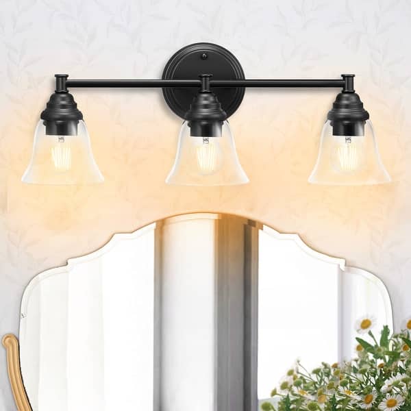 3Light Farmhouse Bathroom Vanity Wall Lights Black Bed Bath & Beyond