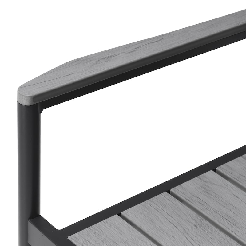 VredHom Outdoor Aluminum Stackable Dining Chairs with Armrest