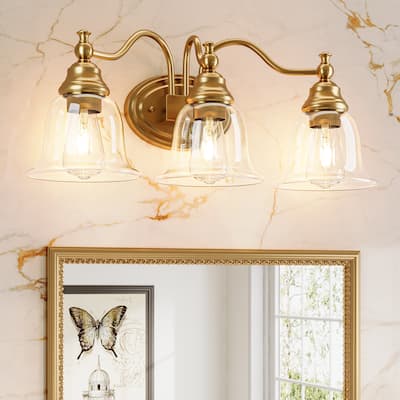 3-Light Bathroom Light Fixtures, Modern Vanity Light