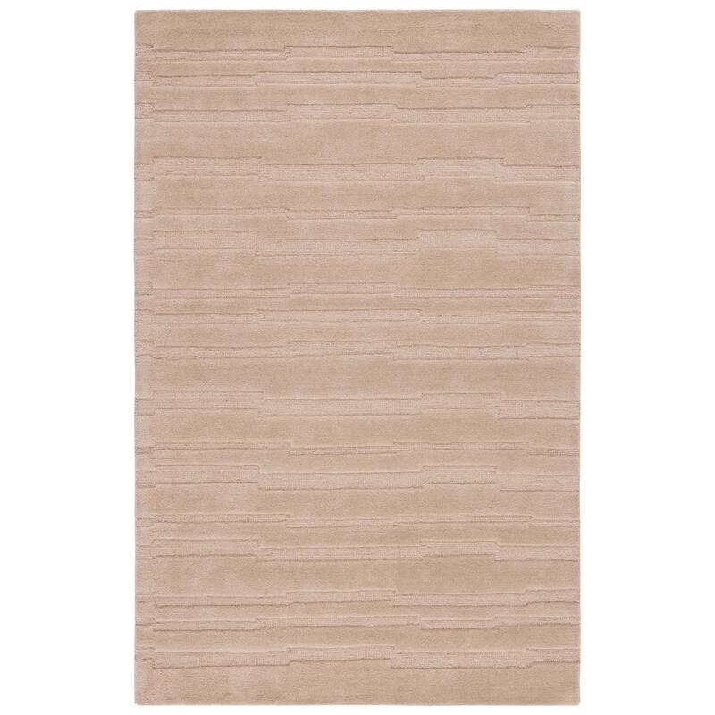 SAFAVIEH Handmade Chatham Rafah Modern Wool Rug - 6' Square - Taupe