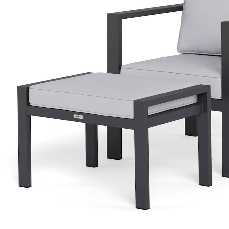 Lakeview Aluminum Outdoor Ottoman with Cushion