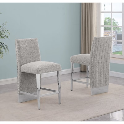 Best Quality Furniture Pleated Chrome Nailhead Trim Chair - N/A