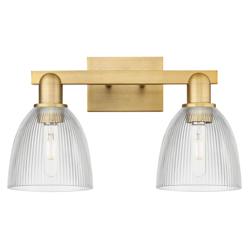 Innovations Lighting 716-2W-11-17 Castile Vanity Castile 2 Light 17" - Brushed Brass / Clear