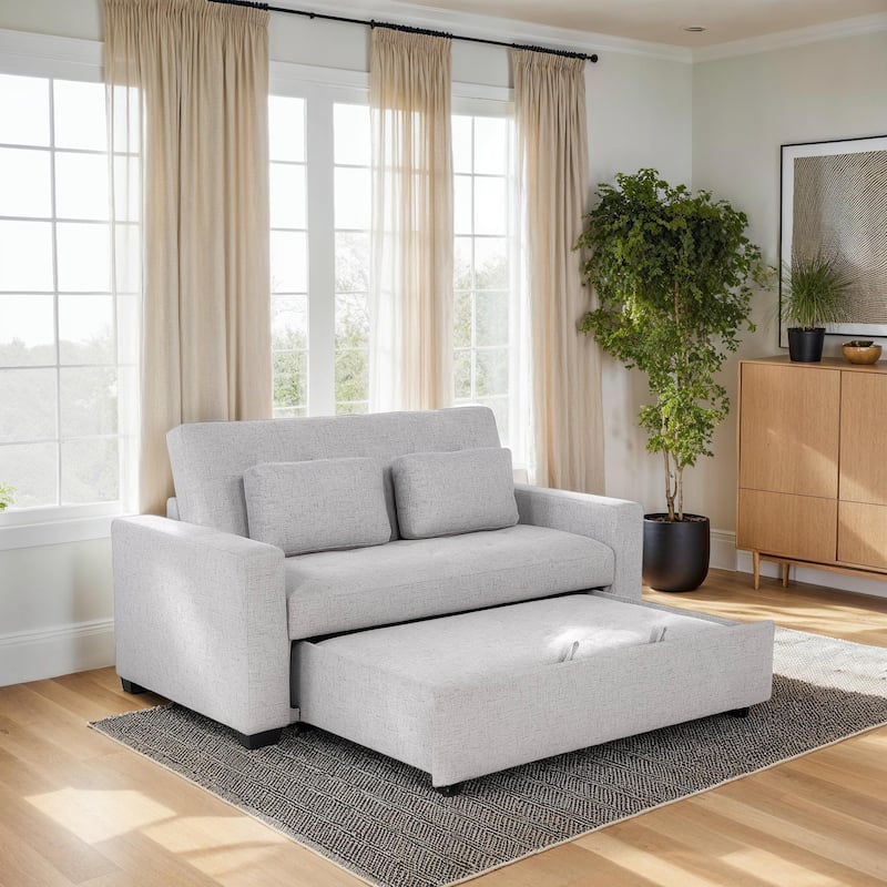 Drina Full Size Pull Out Sofa Bed Grey