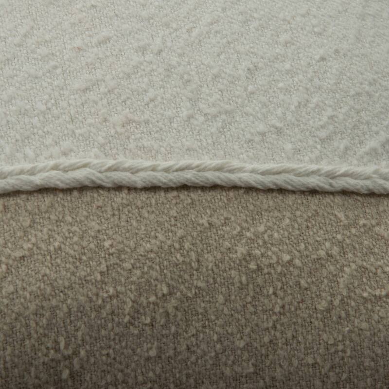 Rizzy Collection Natural/Ivory Stripe Modern Throw Pillow