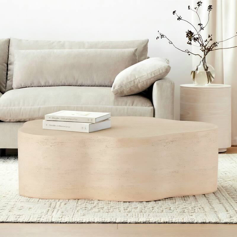 Christopher Knight Home - Modern Indoor & Outdoor Coffee Table with Cloud-Shaped Design - Natural