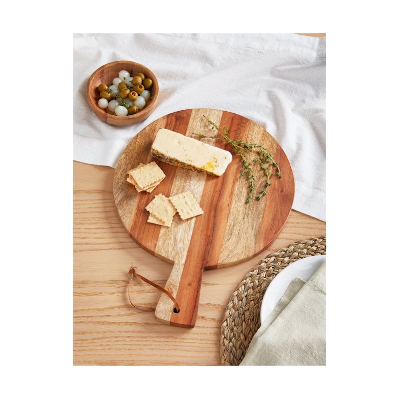 Two Tone Round Serving Board