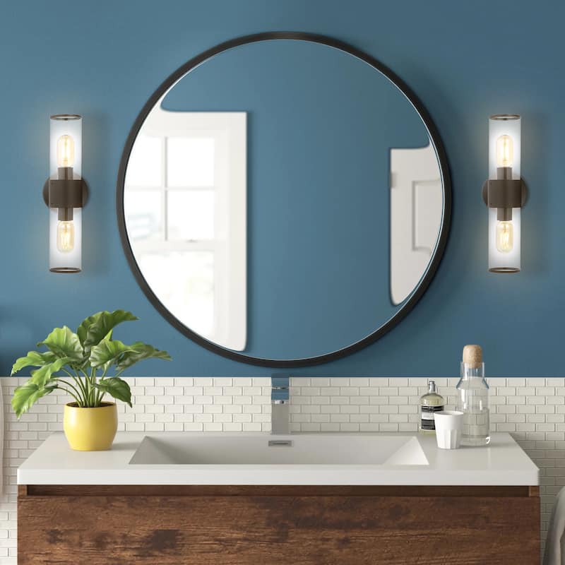 Cillian 15.5" 2-Light Mid-Century Modern Iron/Acrylic LED Sconce, by JONATHAN Y