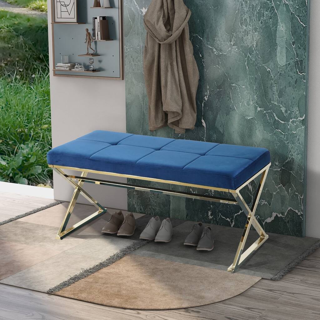 Velvet Fabric Morden bench