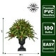 preview thumbnail 5 of 4, Fraser Hill Farm 2-Ft. Porch Tree in Black Pot with Red Berries and Warm White Lights