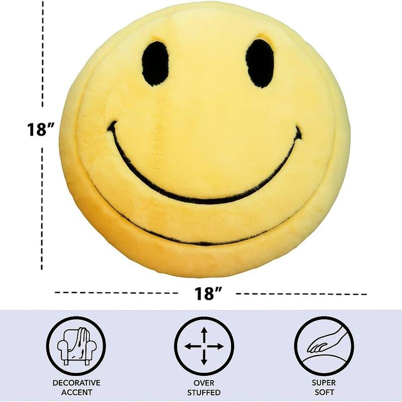 Urban Lifestyle Happy Face Emoji Pillow