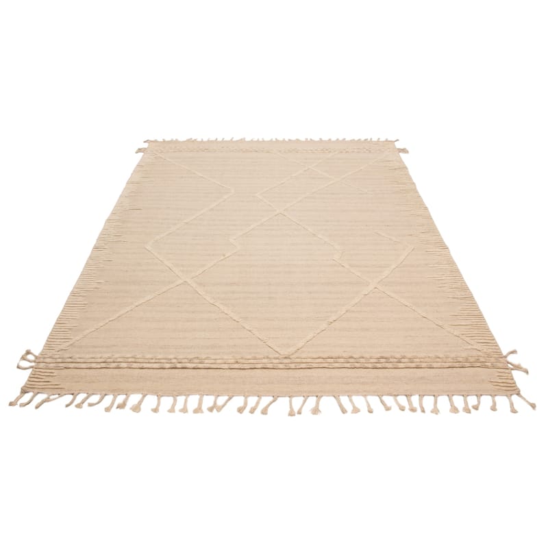 ECARPETGALLERY Hand-knotted Tangier Cream Wool Rug - 9'2 x 12'0