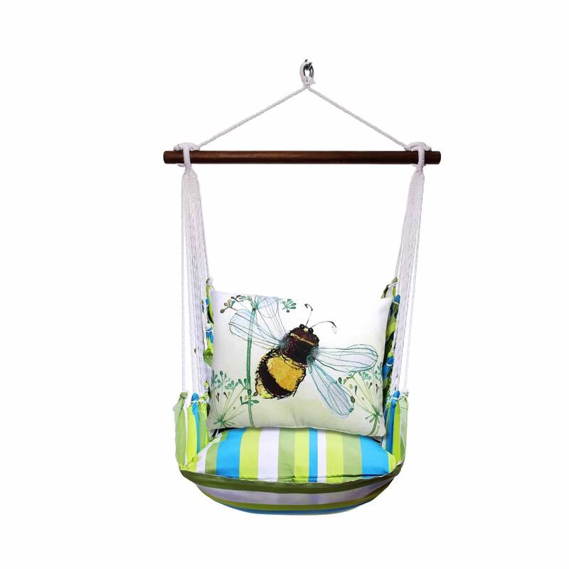 Magnolia Casual Swing Set 4 piece - Beach Boulevard Stripe w/ Bumblebee Bee Wisp