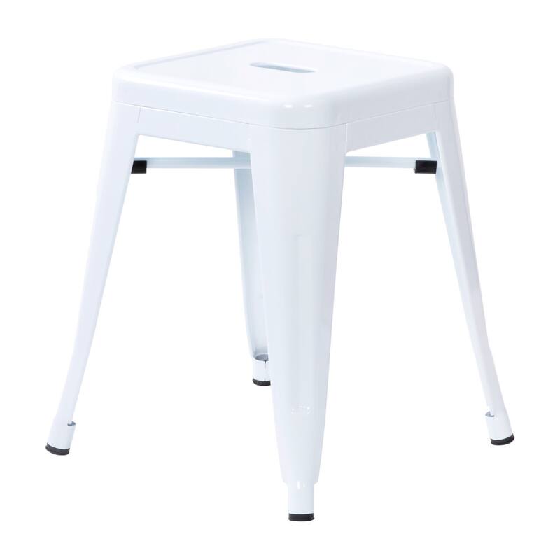 18 Inch Table Height Indoor Stackable Metal Dining Stool-Set of 4