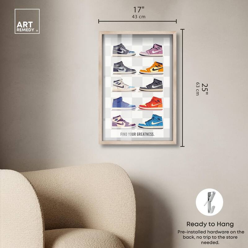 Find Your Greatness Sneakers Shadowbox by Art Remedy