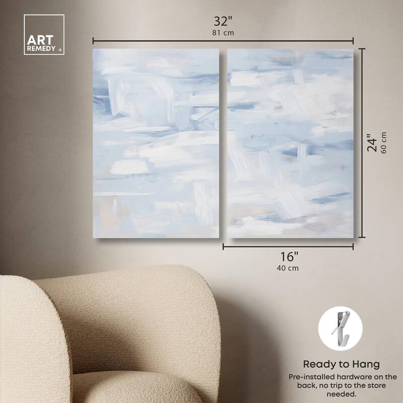 Frozen in Time II Canvas Set of 2 by Art Remedy, Gallery Wrapped