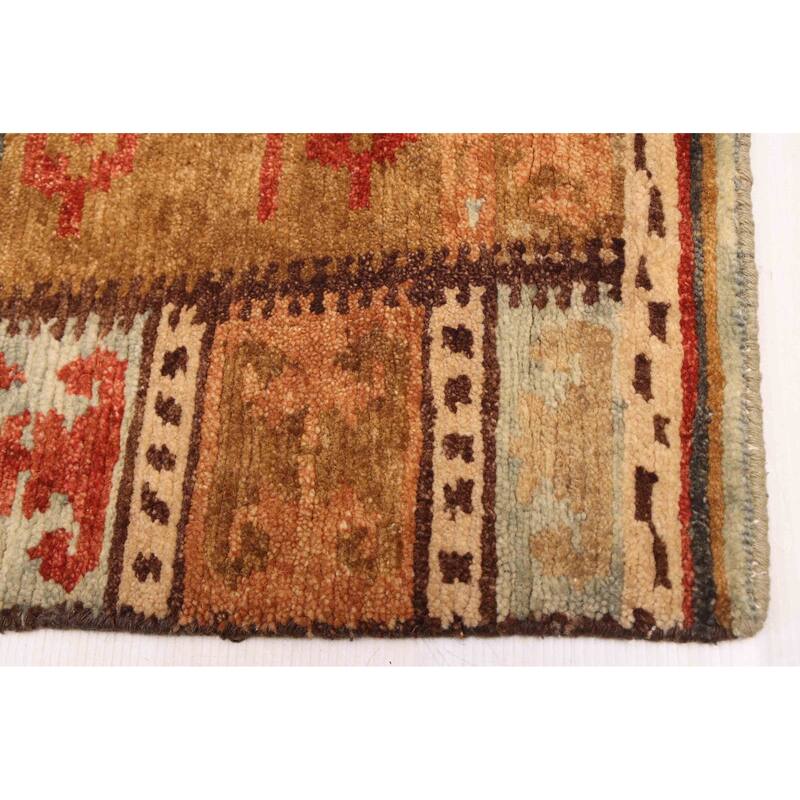 ECARPETGALLERY Hand-knotted Opulence Light Brown Wool Rug - 2'6 x 11'8