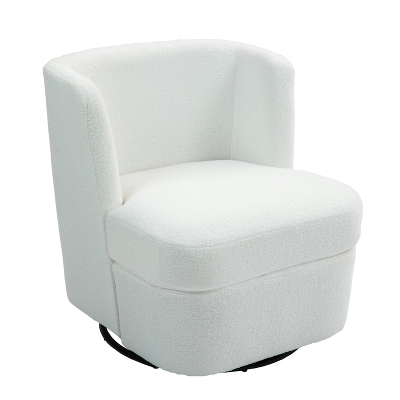 Upholstered Swivel Barrel Accent Chair (Set of 2)
