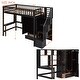 preview thumbnail 7 of 13, Twin Loft Bed with Desk, Drawers & Bookshelf - Playhouse Design, Espresso
