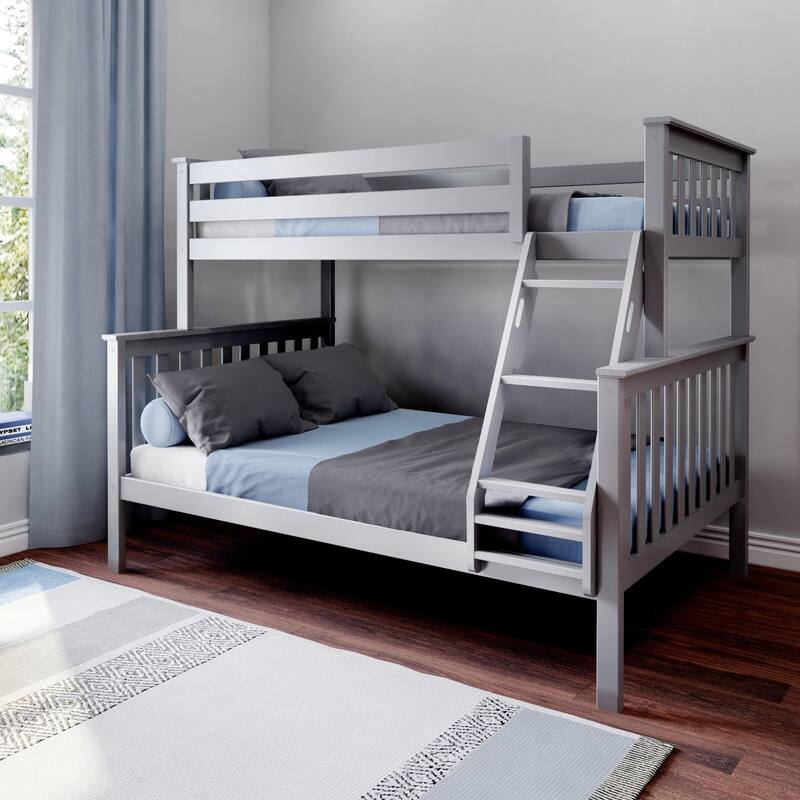 Max and Lily Twin over Full Bunk Bed - Grey