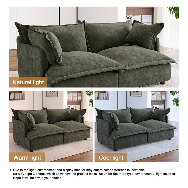 Double Layer Cushion Comfy Cloud Modular Sectional Sofa Set