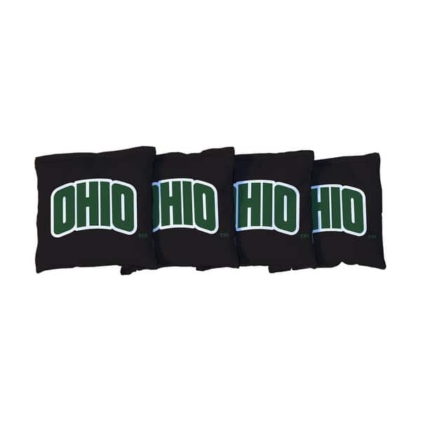slide 2 of 3, Ohio University Black Cornhole Bags All-Weather Resin Filled
