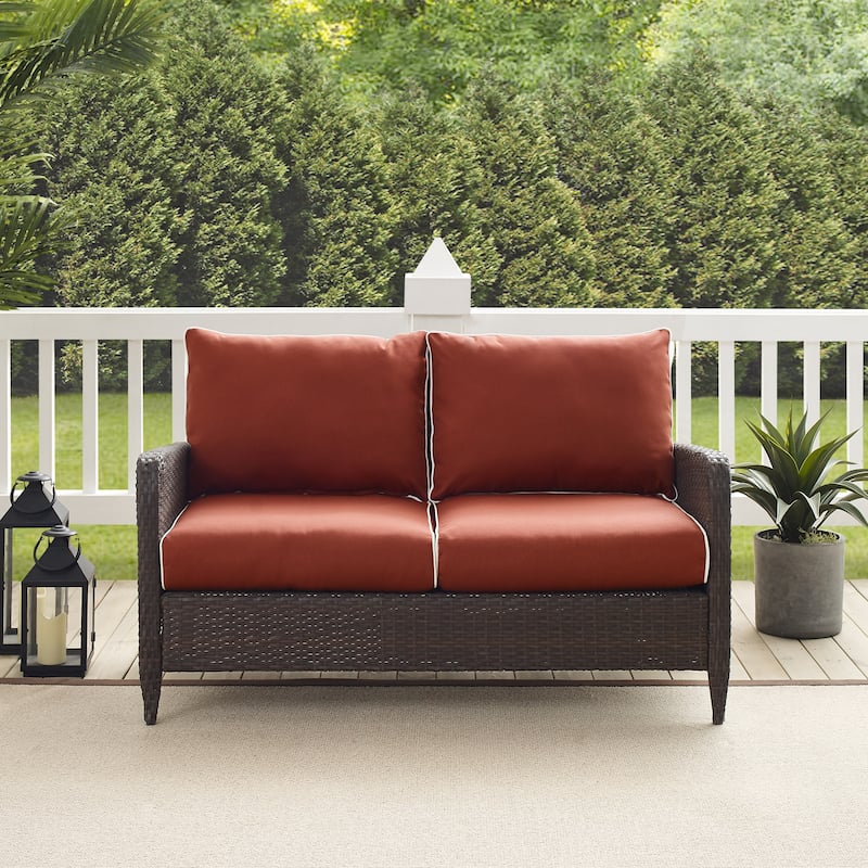 Kiawah Outdoor Wicker Loveseat - 51"W x 28.5"D x 30.5"H