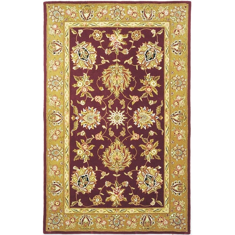 SAFAVIEH Handmade Kori Traditions Merja Traditional Oriental Wool Rug - 5' x 8' - Red/Gold