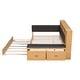 preview thumbnail 9 of 24, GDFStudio - Modern Wooden Full Size Daybed with Trundle, Bench Storage and Charging Station