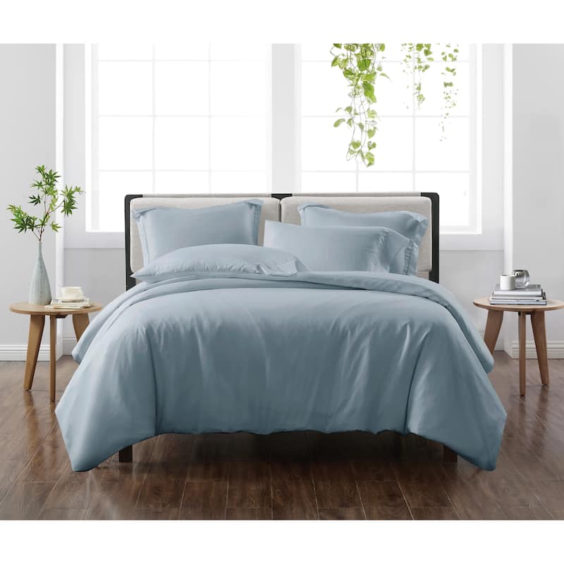Cannon Heritage Solid 3 Piece Duvet Cover Set