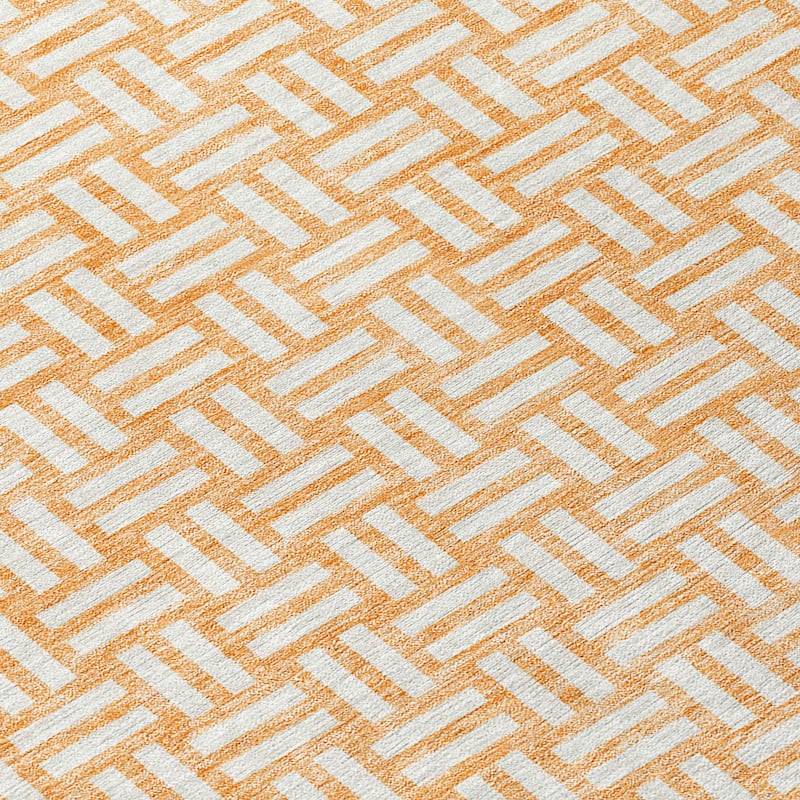 Machine Washable Indoor/ Outdoor Chantille Contempory Crosshatch Rug