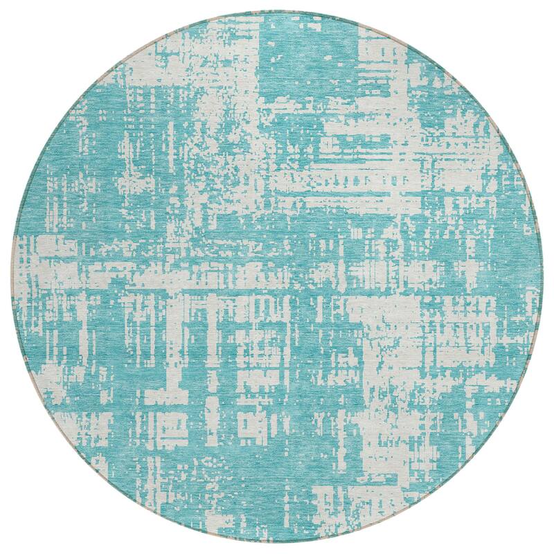 Machine Washable Indoor/ Outdoor Chantille Abstract Solid Rug