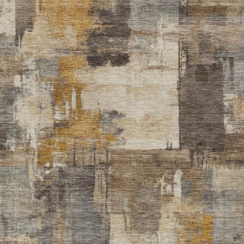 HomeRoots Abstract Transitional Rectangle Outdoor Rug - 8' X 10'