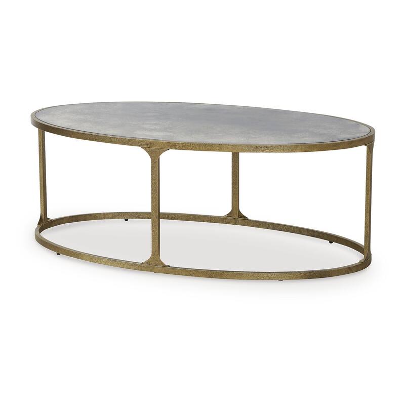 Signature Design by Ashley Korajane Gold/Gray Coffee Table - 48"W x 28"D x 18"H