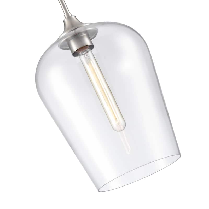 Millennium Lighting Ashford 1 Light Mini-Pendant in Multiple Finishes with a Clear Glass Shade - Brushed Nickel