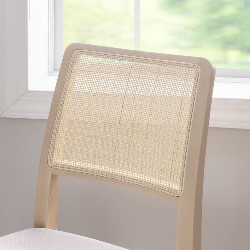 Linon Birkner Solid Wood Rattan Dining Chair