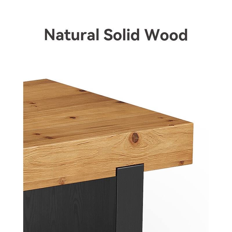 Rectangle Solid Wood Center Coffee Table for Living Room
