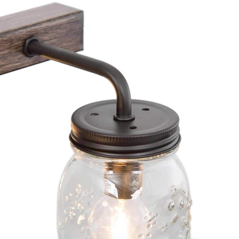Modern Farmhouse 6-Light Chandelier Linear Island Lights for Kitchen Island Dining Room - L27.5" x W11"x H 71.5"