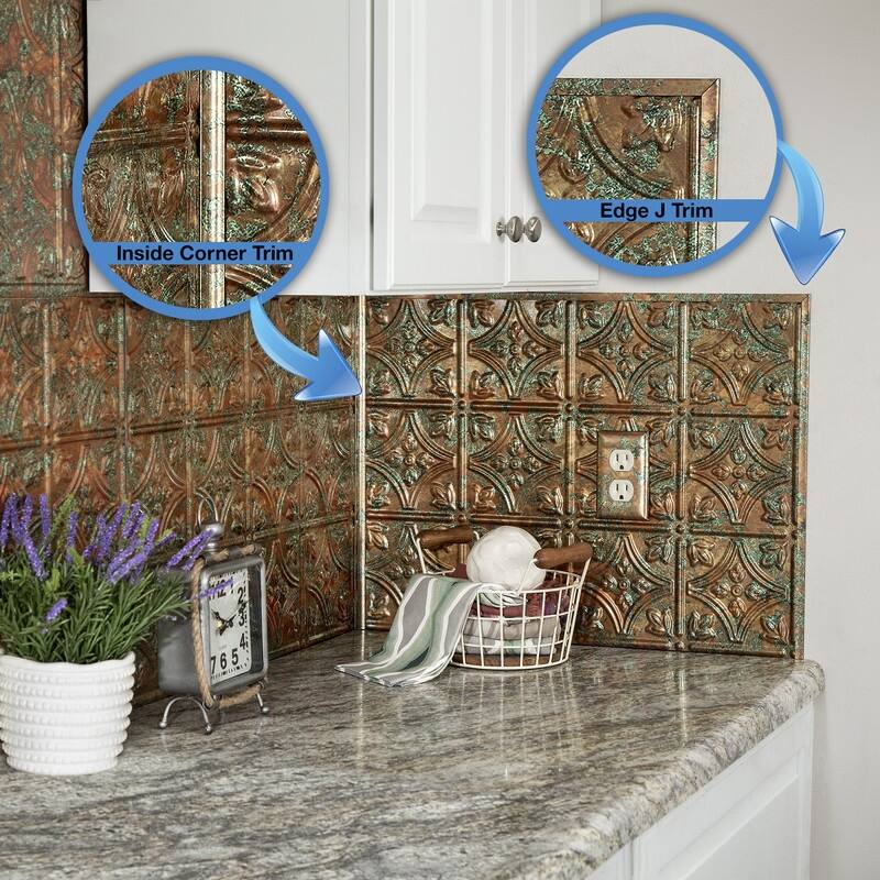 Fasade Backsplash Accessory Kit in Bermuda Bronze - 5 Pack - 5 Pack