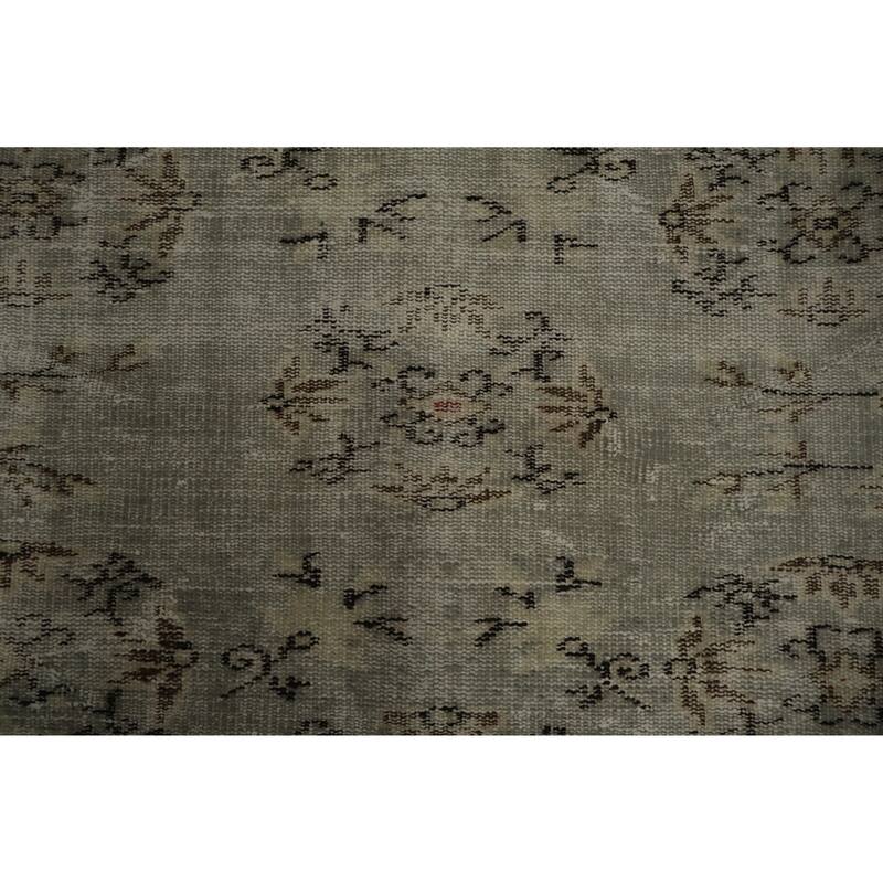 Hand Knotted Oriental 100% Wool Carpet Transitional Floral Green Anatolian Area Rug - 8' 8'' X 5' 6''