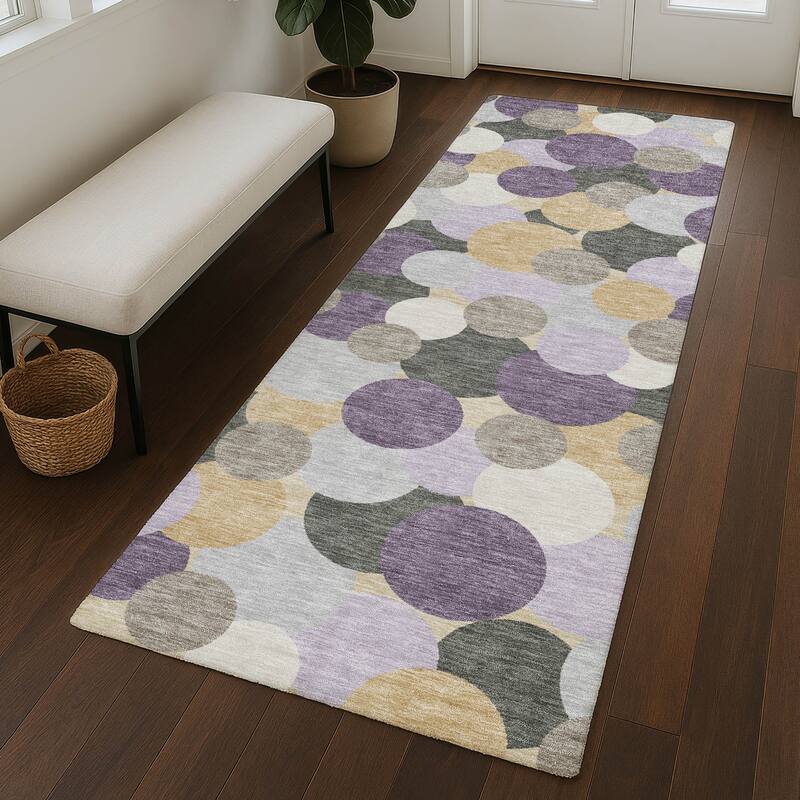 Machine Washable Indoor/ Outdoor Mucho Bubbles Chantille Rug